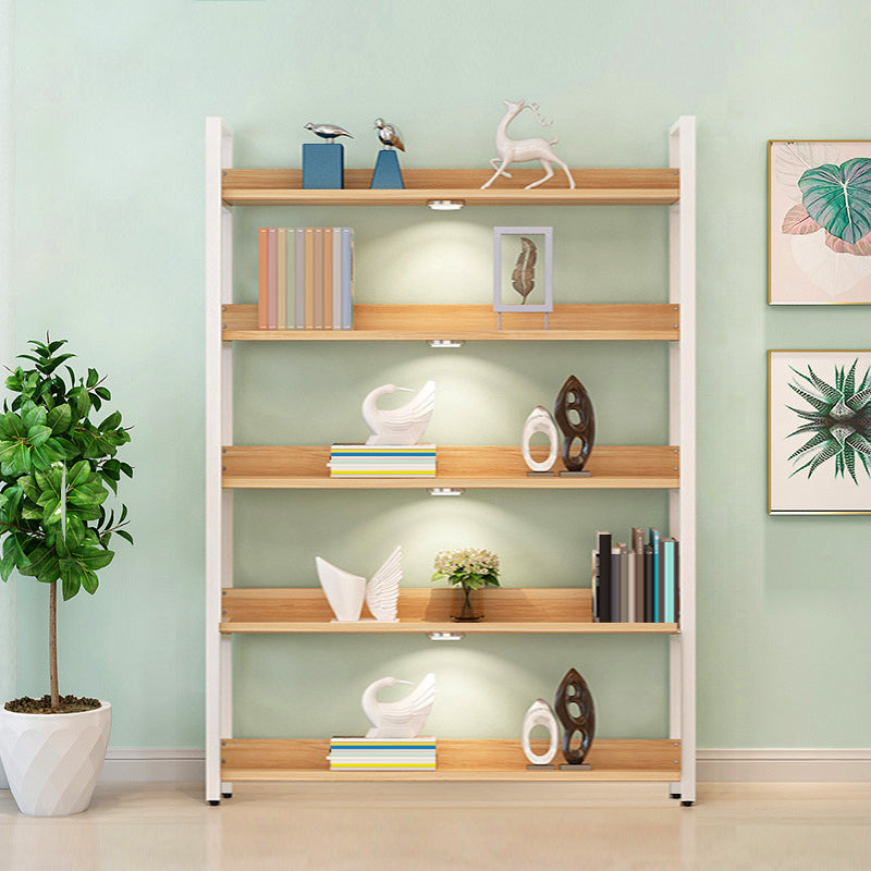 Modern Engineered Wood Bookshelf Etagere Open Shelf Vertical Bookcase