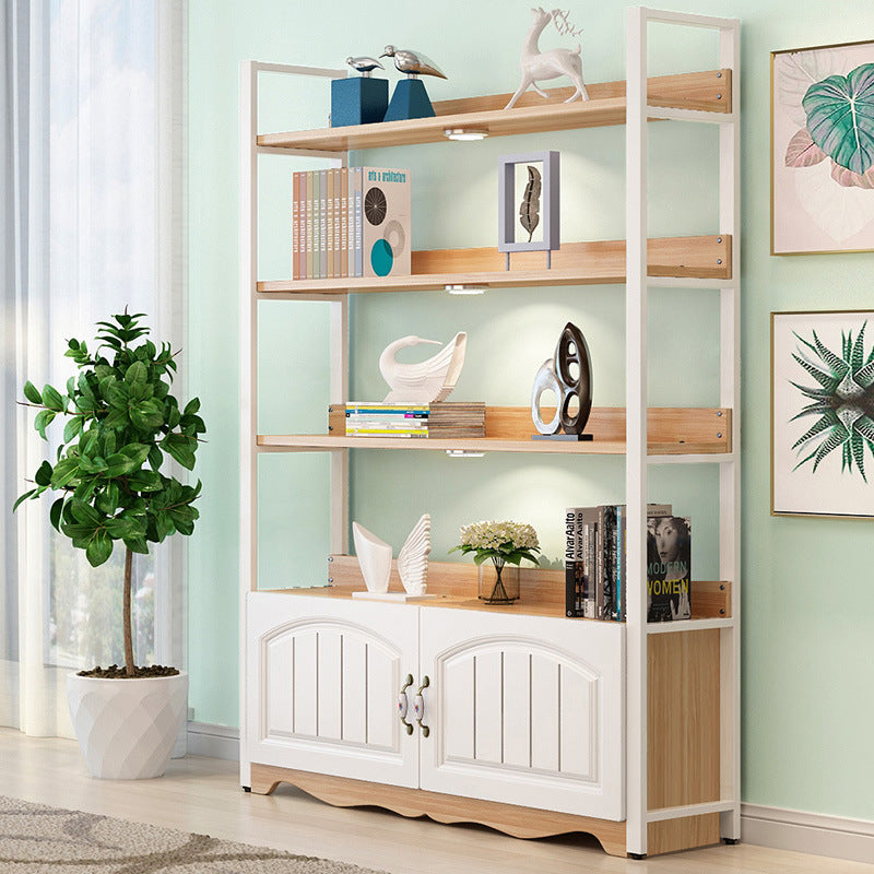 Modern Engineered Wood Bookshelf Etagere Open Shelf Vertical Bookcase