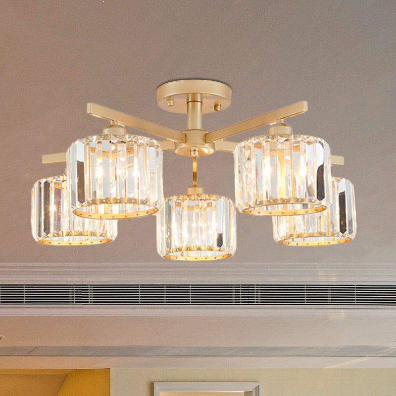 Éclairage de plafond à champagne Crystal Nordic Crystal 3/5 Light Crystal Crystal Crystal 3/5