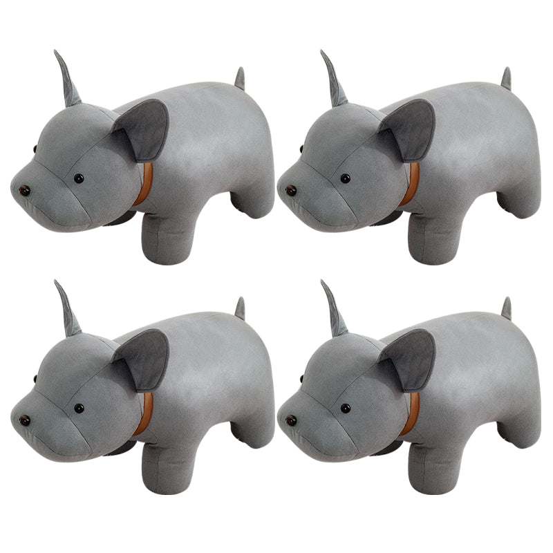 Fabric Pouf Solid Color Animal Shape Stain Resistant Modern Pouf Ottoman