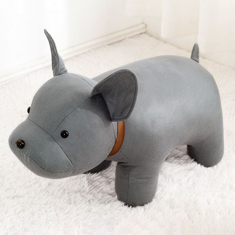 Fabric Pouf Solid Color Animal Shape Stain Resistant Modern Pouf Ottoman