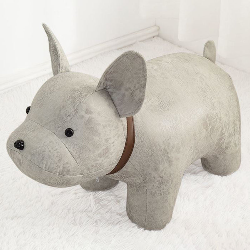 Fabric Pouf Solid Color Animal Shape Stain Resistant Modern Pouf Ottoman