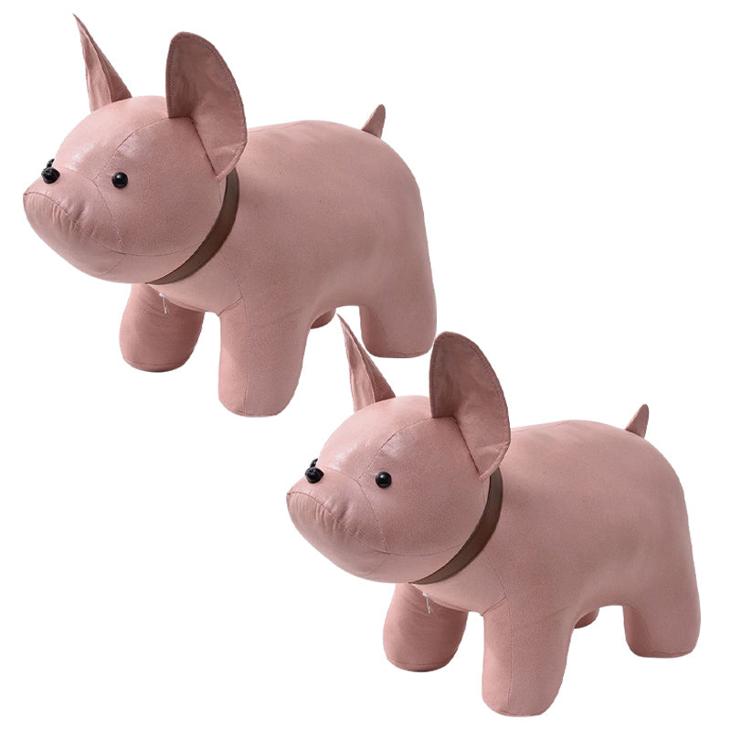 Fabric Pouf Solid Color Animal Shape Stain Resistant Modern Pouf Ottoman