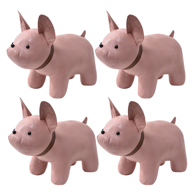 Fabric Pouf Solid Color Animal Shape Stain Resistant Modern Pouf Ottoman