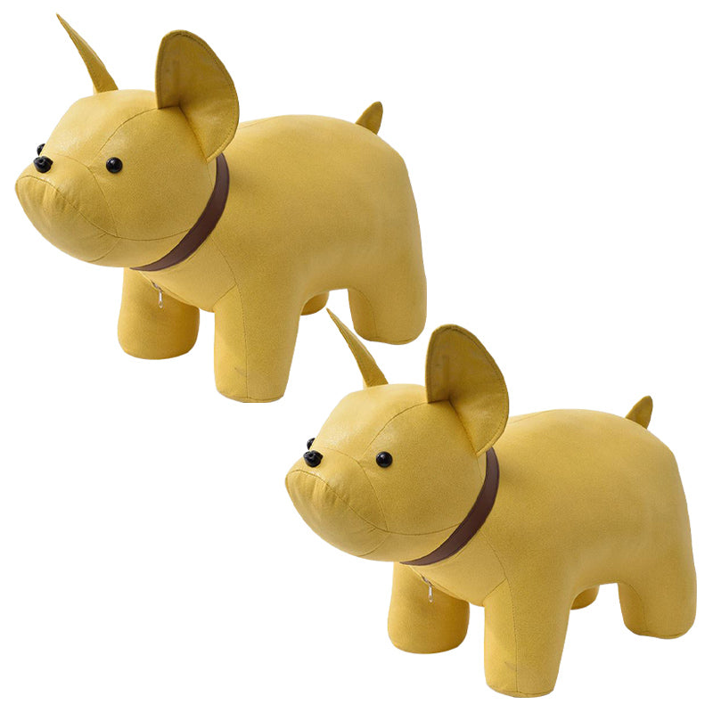 Fabric Pouf Solid Color Animal Shape Stain Resistant Modern Pouf Ottoman