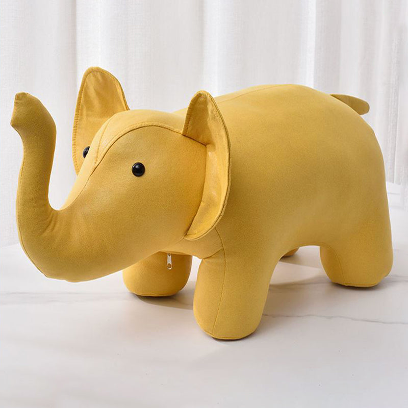 Fabric Pouf Solid Color Animal Shape Stain Resistant Modern Pouf Ottoman