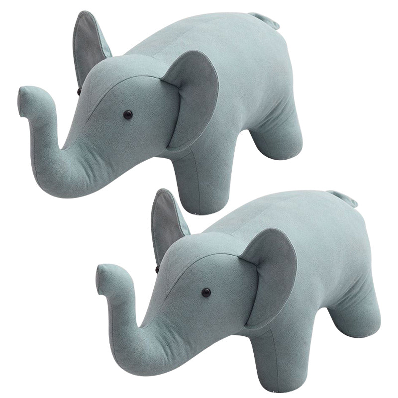 Fabric Pouf Solid Color Animal Shape Stain Resistant Modern Pouf Ottoman