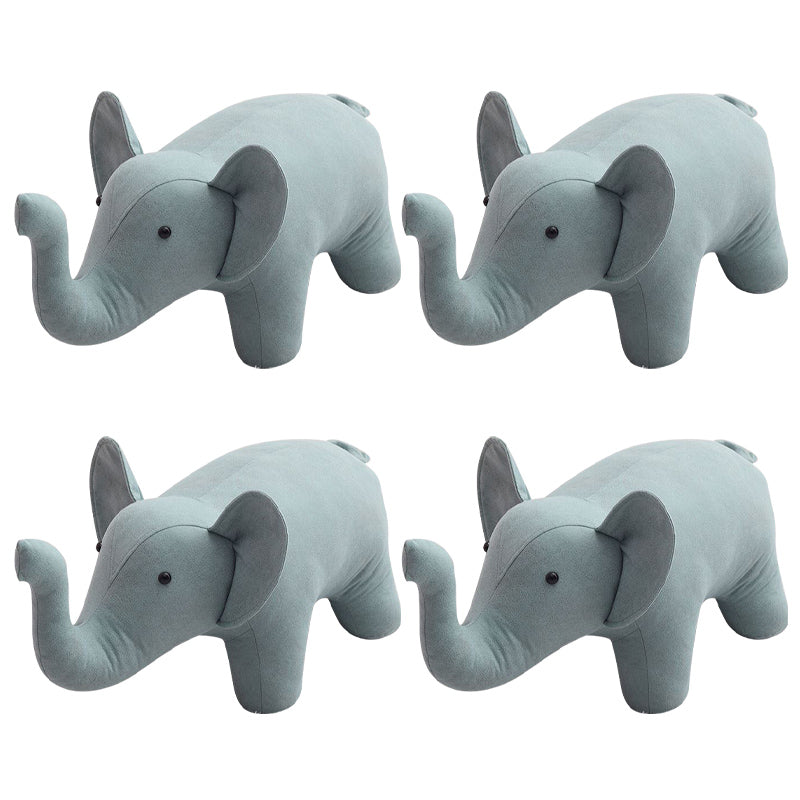 Fabric Pouf Solid Color Animal Shape Stain Resistant Modern Pouf Ottoman