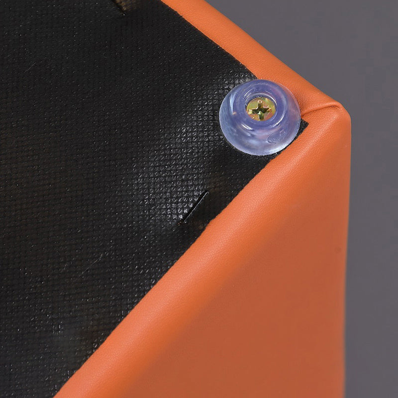 Contemporary Pouf Ottoman Genuine Leather Upholstered Tufted Solid Color Ottoman