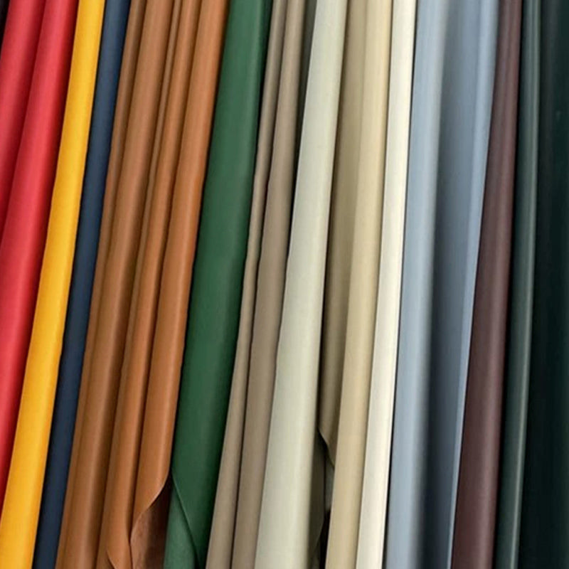 Modern Pouf Ottoman Genuine Leather Upholstered Tufted Cylinder Shape Ottoman