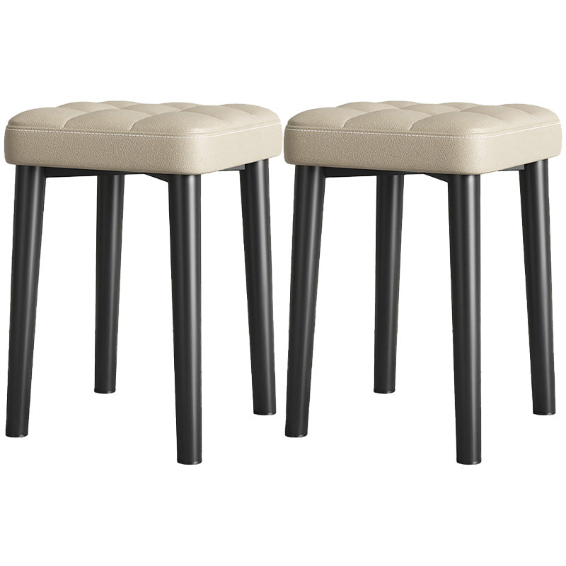 Water Resistant Ottoman Square Metal Frame Fabric Tufted Standard