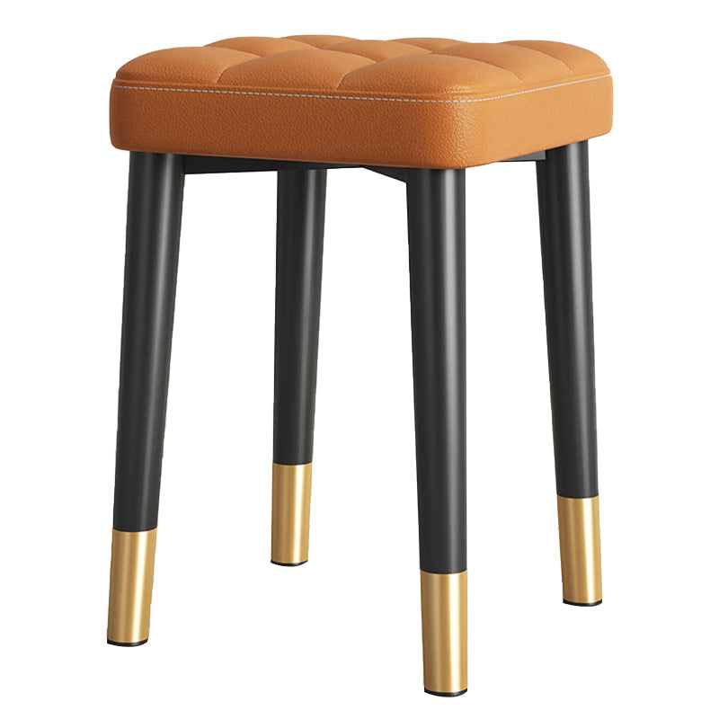 Water Resistant Ottoman Square Metal Frame Fabric Tufted Standard