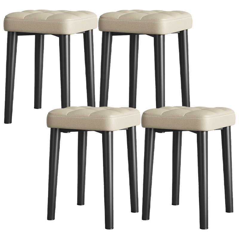 Water Resistant Ottoman Square Metal Frame Fabric Tufted Standard