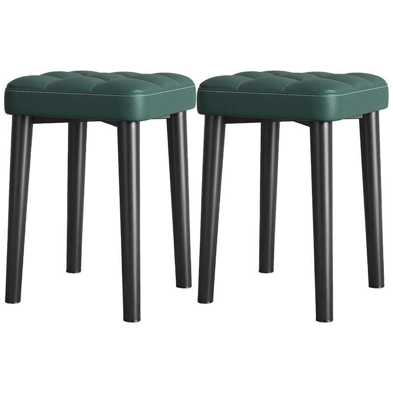 Water Resistant Ottoman Square Metal Frame Fabric Tufted Standard