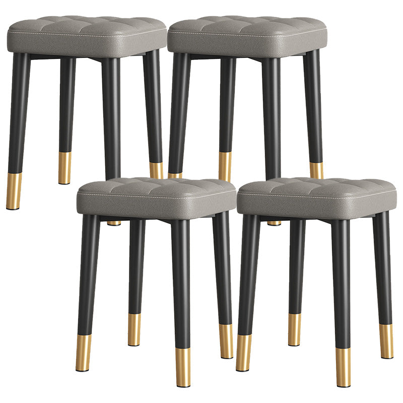 Water Resistant Ottoman Square Metal Frame Fabric Tufted Standard