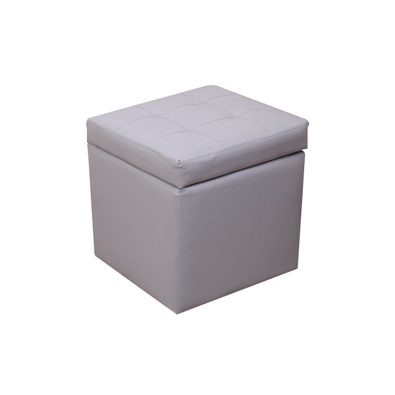 PU Leather Cube Ottoman Whole Colored Tufted Square Modern Storage Ottoman