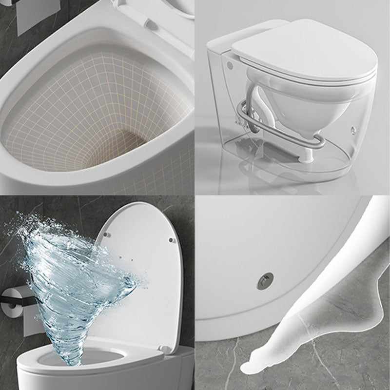 Siphon Jet Toilet Elongate One-Piece Floor Mounted Toilet with Dual Flush Mode