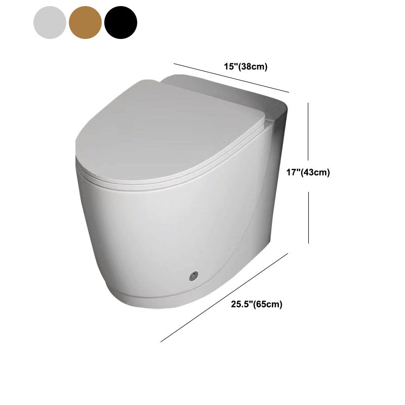 Siphon Jet Toilet Elongate One-Piece Floor Mounted Toilet with Dual Flush Mode