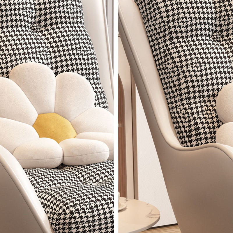 Modern Rocking Chair Upholstered Tufted Cushions with Light Legs Glider