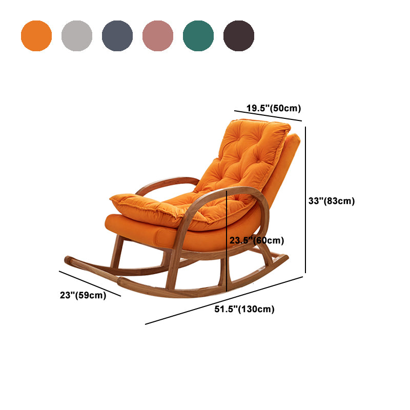 Modern Textured Rocking Chair Removable Cushions Rocker Chair for Living Room