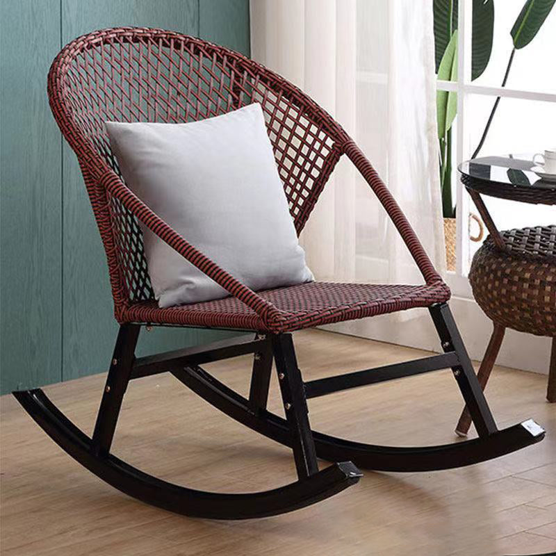 Indoor Modern Rocking Chair Solid Color Rocker Chair with Dark Legs