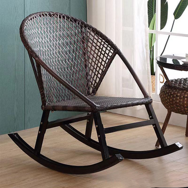 Indoor Modern Rocking Chair Solid Color Rocker Chair with Dark Legs