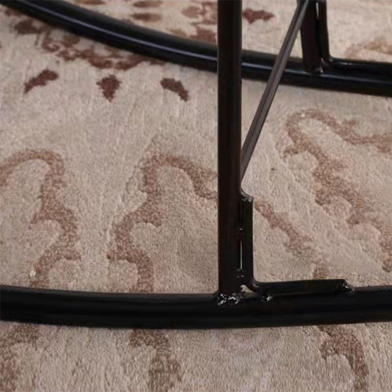 Modern Rattan Rocking Chair Plain Rocker Chair with Removable Cushions