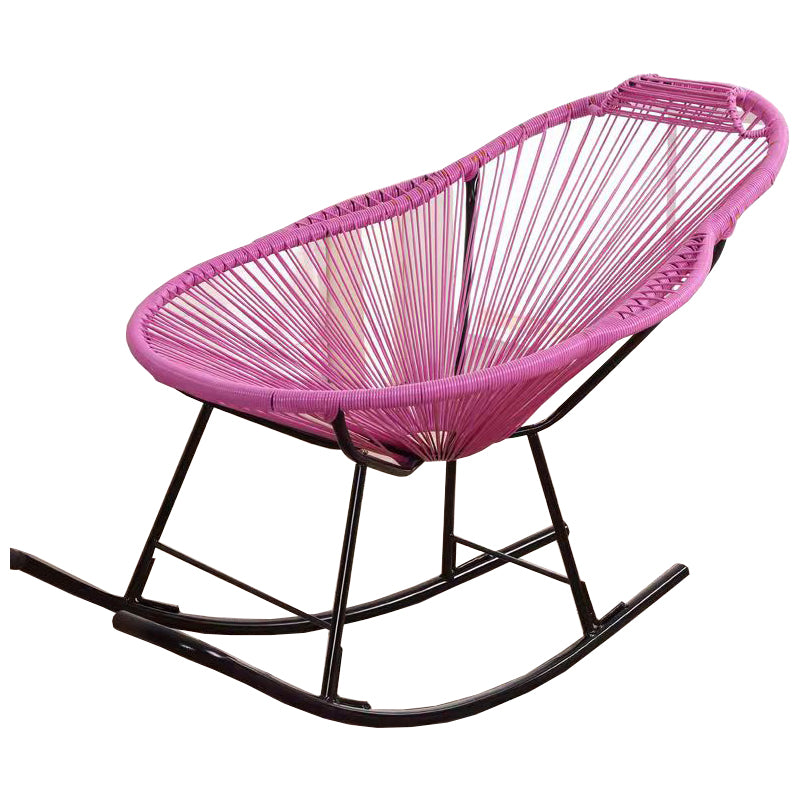 Modern Rattan Rocking Chair Plain Rocker Chair with Removable Cushions