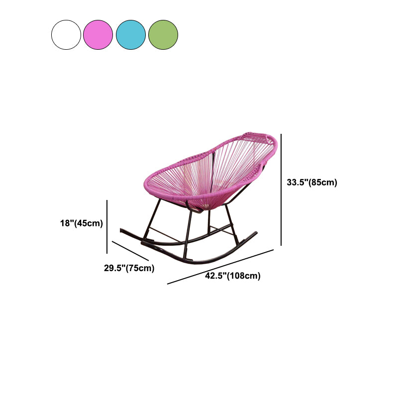 Modern Rattan Rocking Chair Plain Rocker Chair with Removable Cushions