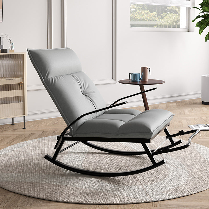 Modern Rocker Chair Metal Frame Doll Cotton Cushion Spindle Rocker Chair for Living Room
