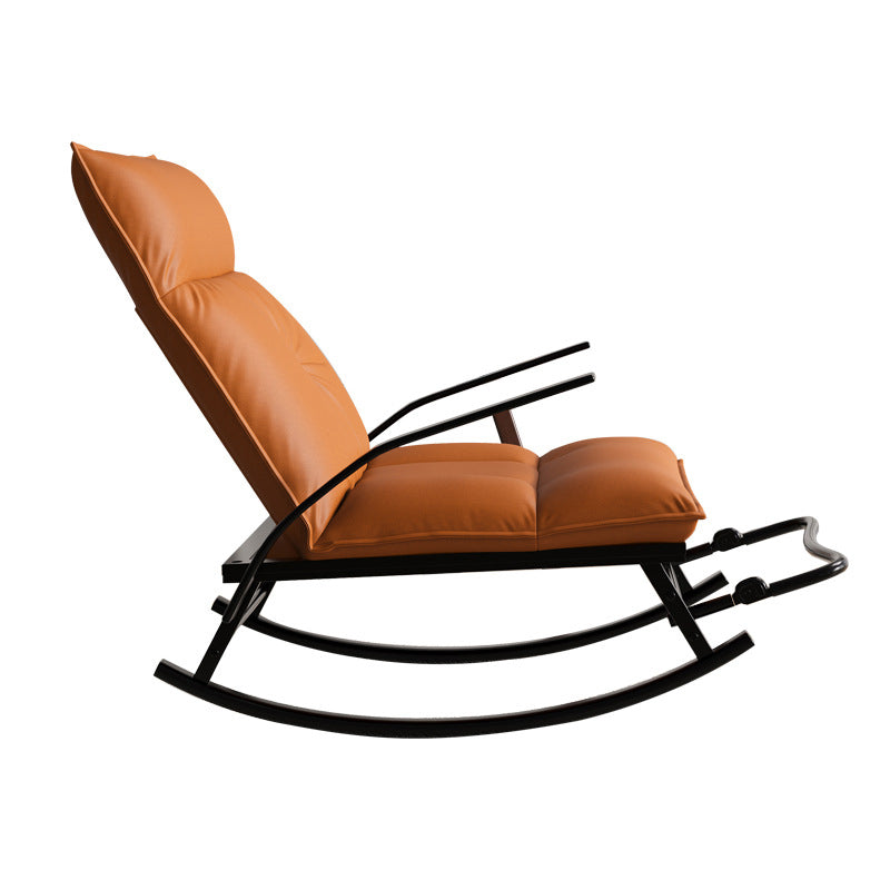 Modern Rocker Chair Metal Frame Doll Cotton Cushion Spindle Rocker Chair for Living Room