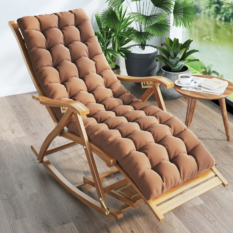 Modern Style Cushions Rocker Chair Spindle Rocker Chair with Bamboo Frame