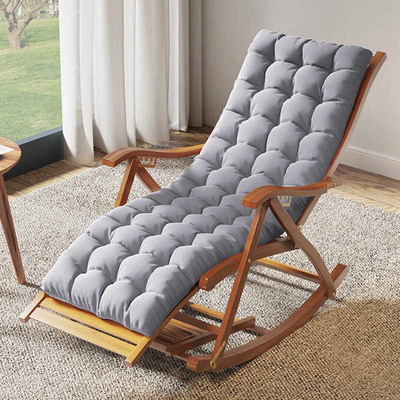 Modern Style Cushions Rocker Chair Spindle Rocker Chair with Bamboo Frame