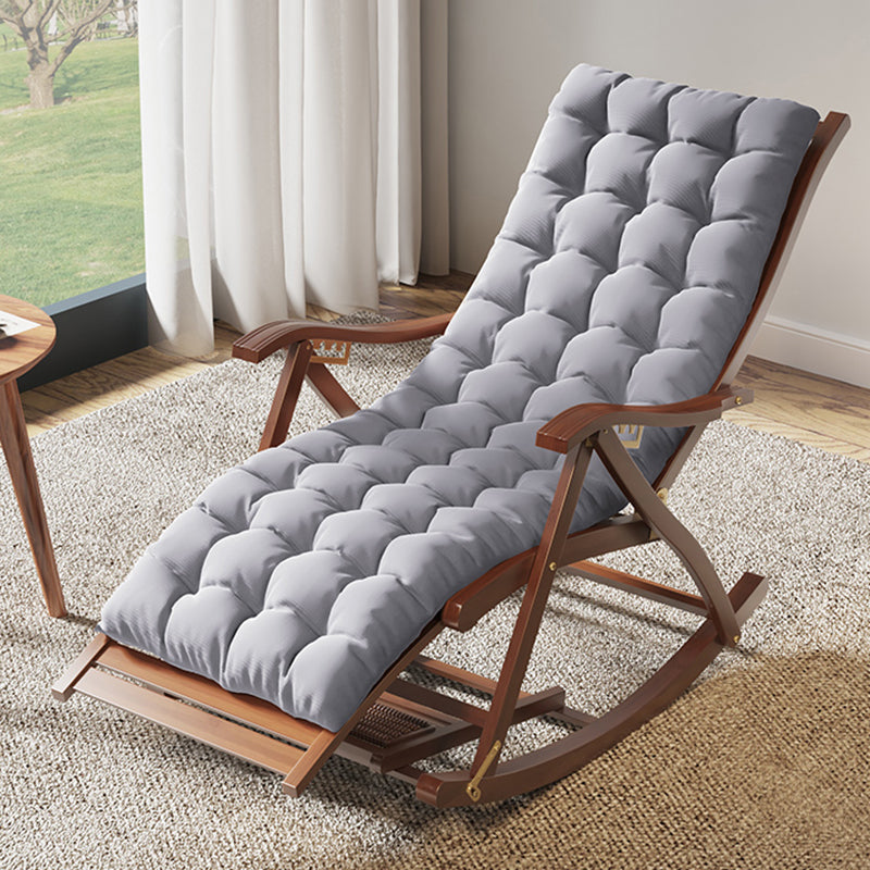 Modern Style Cushions Rocker Chair Spindle Rocker Chair with Bamboo Frame
