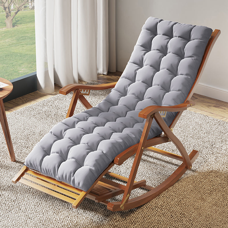 Modern Style Cushions Rocker Chair Spindle Rocker Chair with Bamboo Frame