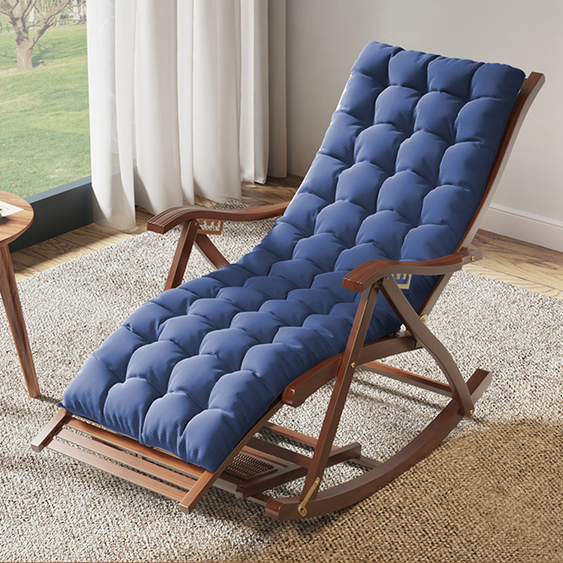 Modern Style Cushions Rocker Chair Spindle Rocker Chair with Bamboo Frame