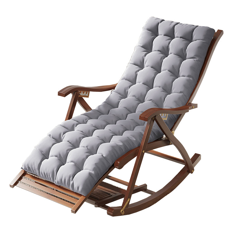 Modern Style Cushions Rocker Chair Spindle Rocker Chair with Bamboo Frame