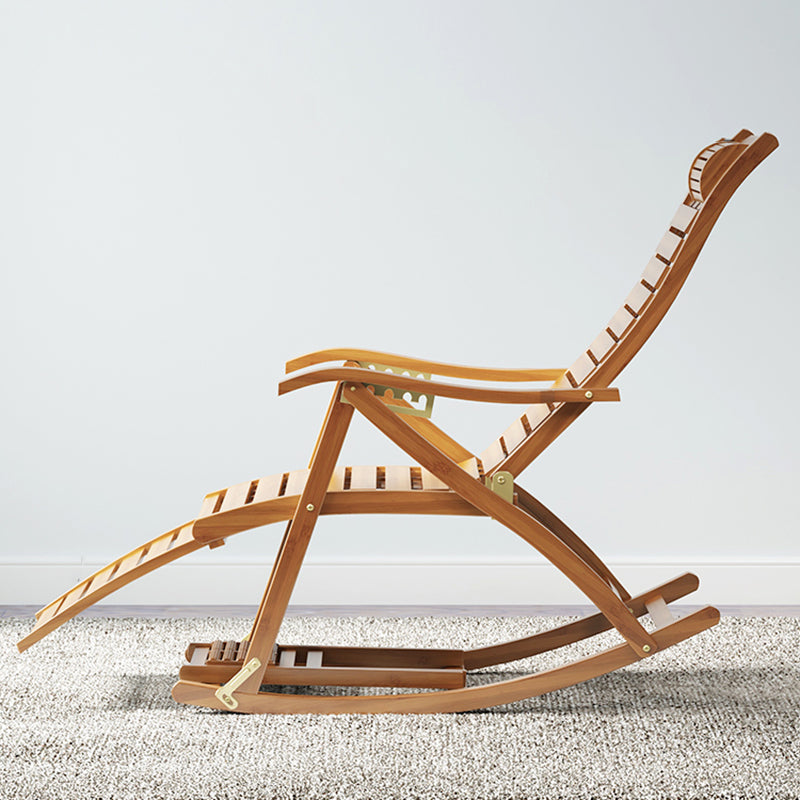 Modern Style Cushions Rocker Chair Spindle Rocker Chair with Bamboo Frame