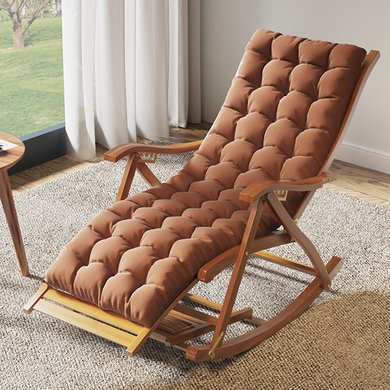 Modern Style Cushions Rocker Chair Spindle Rocker Chair with Bamboo Frame