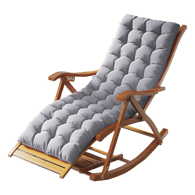 Modern Style Cushions Rocker Chair Spindle Rocker Chair with Bamboo Frame