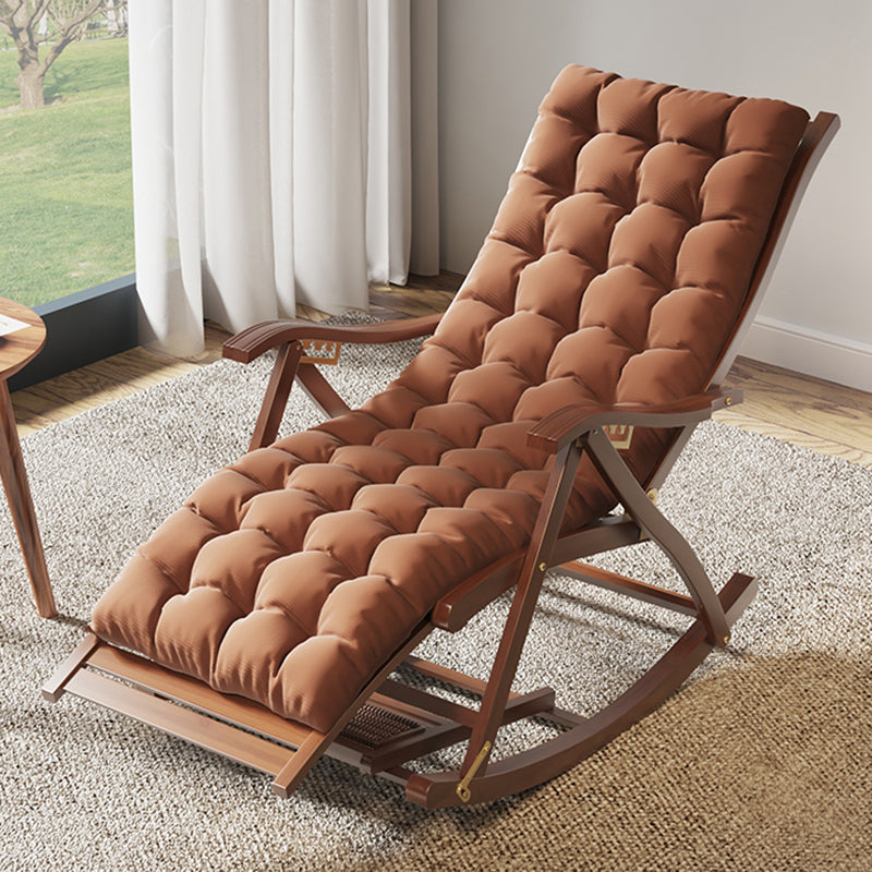 Modern Style Cushions Rocker Chair Spindle Rocker Chair with Bamboo Frame