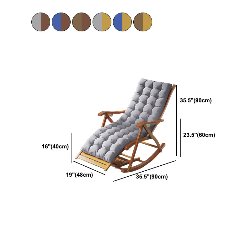 Modern Style Cushions Rocker Chair Spindle Rocker Chair with Bamboo Frame