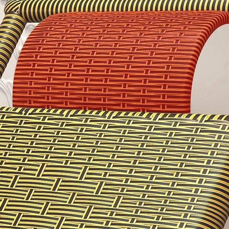 Modern Rocking Chair Wicker Woven Rope Weather-Resistant Recliner Chair