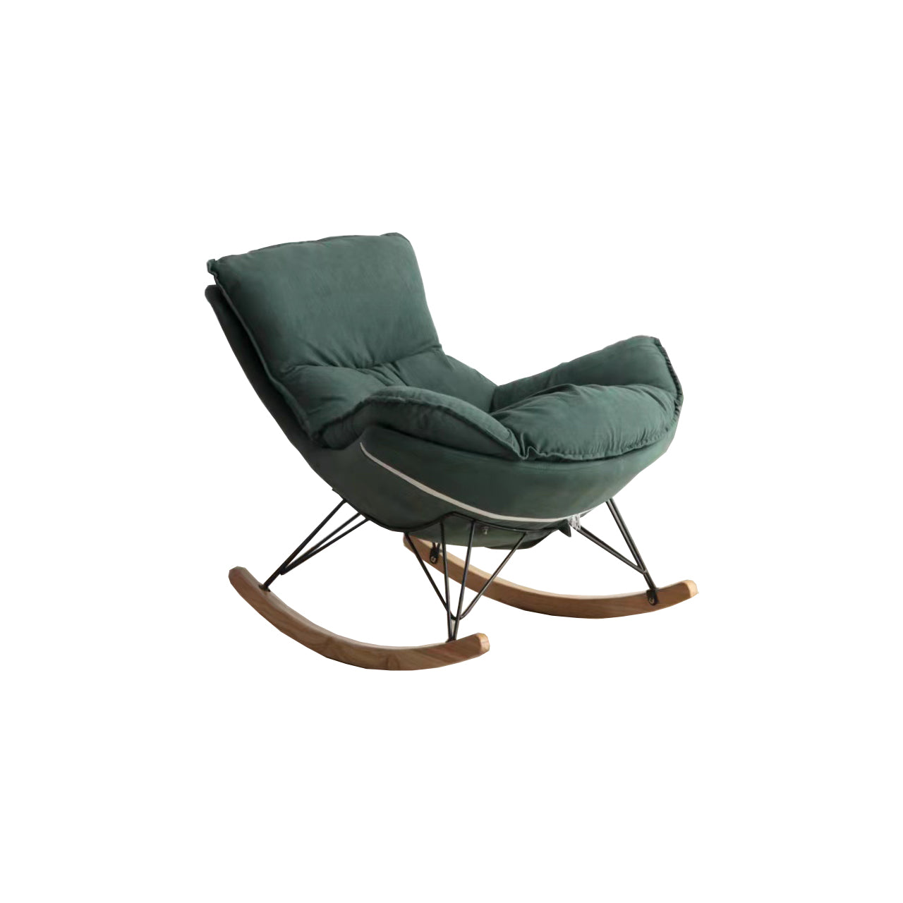 Faux Leather Gorgeous Rocking Chair Removable Cushions Rocker Chair for Living Room