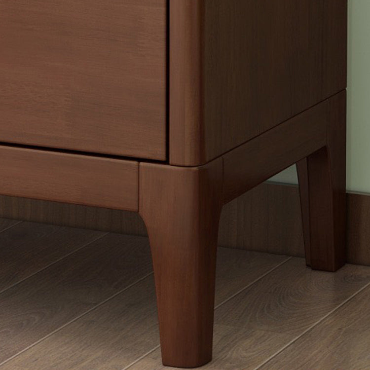 Mid-Century Modern Accent Chest with Straight Legs in Rubberwood