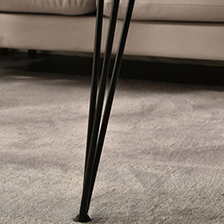 3 Legs Round Coffee Table Wooden Coffee Table in Brown Modern Style