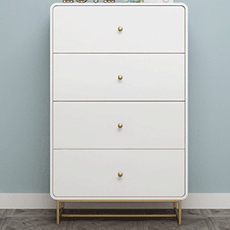 Modern Accent Chest with Iron Base and Solid Wood Soft Close Chest