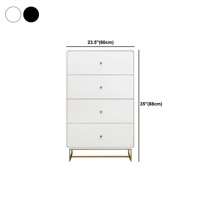 Modern Accent Chest with Iron Base and Solid Wood Soft Close Chest