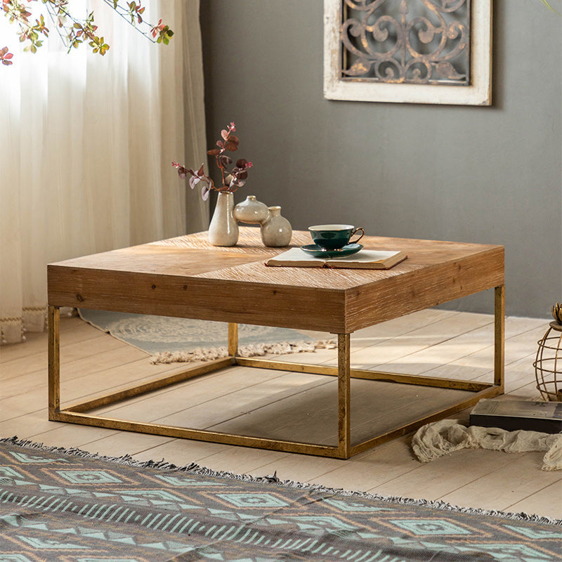 Distressed Wood Round Coffee Table French Country Style 1 Single Cocktail Table