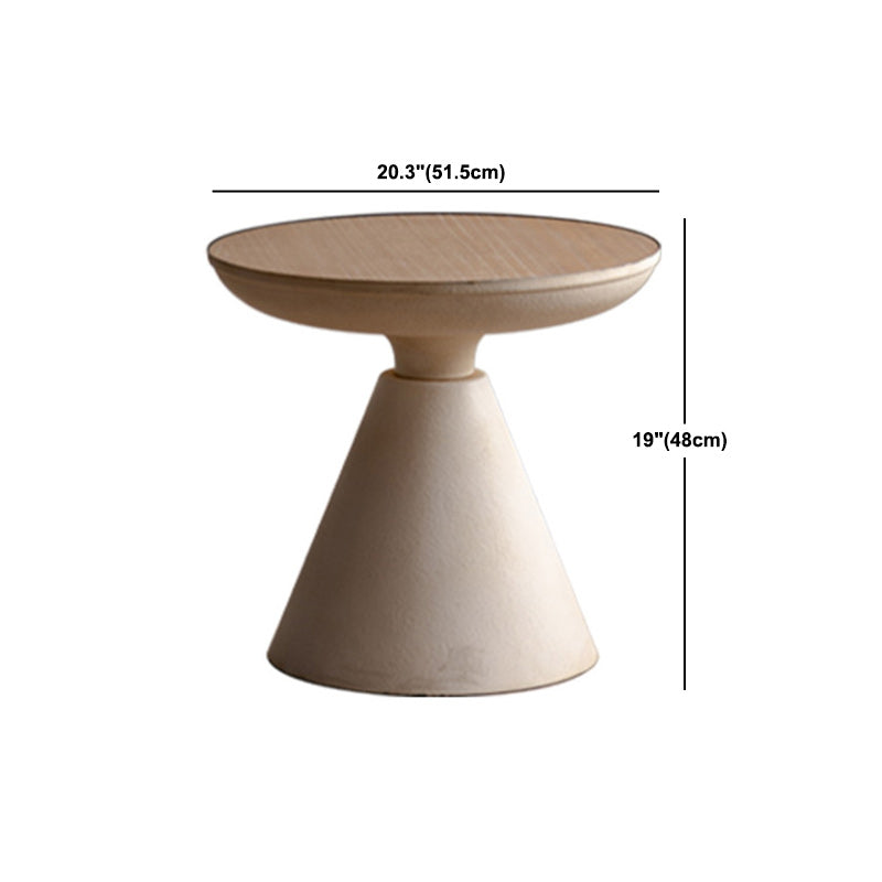 Distressed Wood Round Coffee Table French Country Style 1 Single Cocktail Table